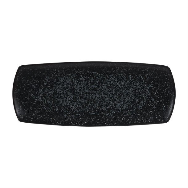 Menu Shades Caldera Ash Flat Rectangle Plate - 14x5 3/4" (Box 6) (B2B)