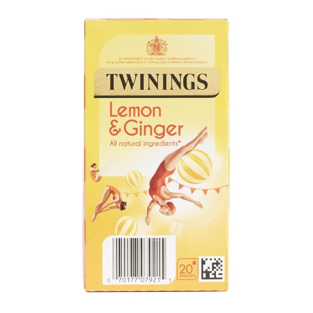 Twinings Lemon & Ginger Enveloped Tea Bags (12x20)