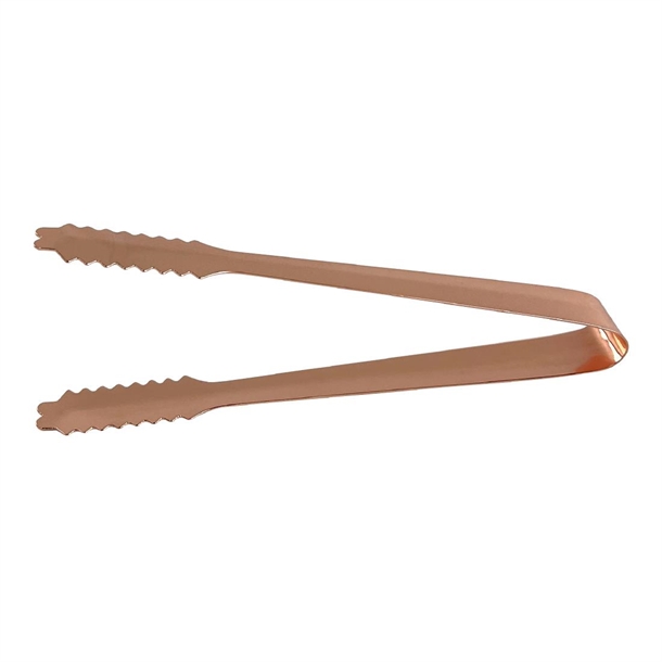 Beaumont Stainless Steel Ice Tongs Copper Plated - 7''