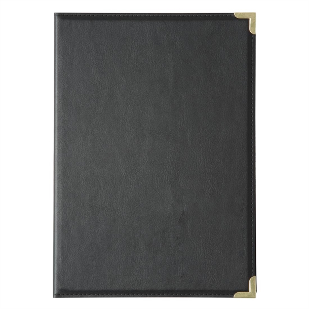 Olympia Menu Cover Leatherette Black A5 (4 Sides)