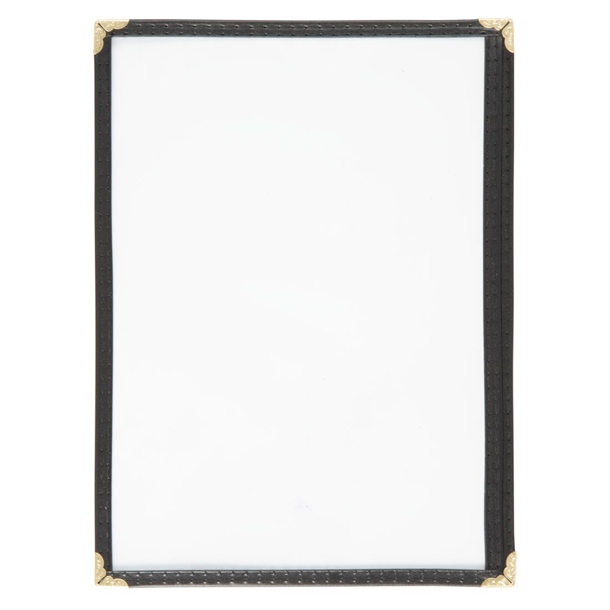 Olympia American Style Menu Holder Two Card Black A5