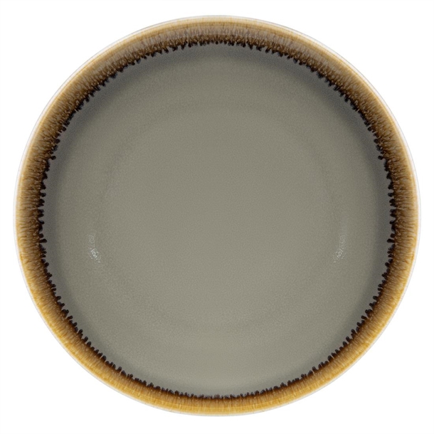 Olympia Kiln Smoke Round Coupe Plate - 180mm 7" (Box 6)