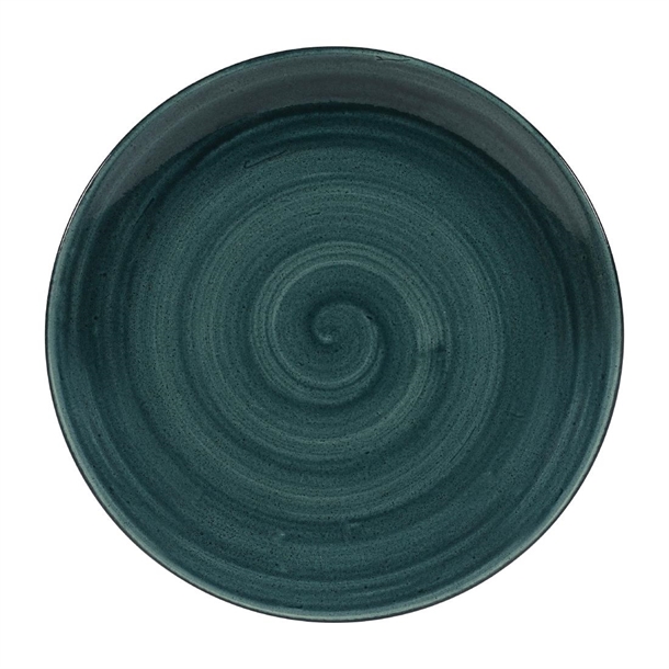 Churchill Stonecast Patina Coupe-Teller, rustikales Blaugrün, 260 mm, (12 Stück)