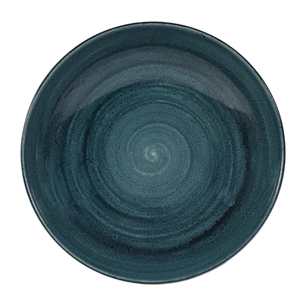 Churchill Stonecast Patina Rustic Teal Evolve Coupe Bowl 9.75" Box 12
