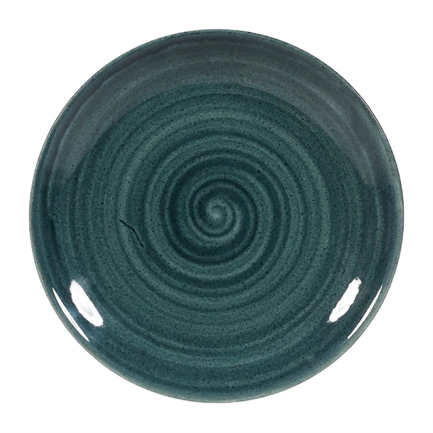 Churchill Stonecast Patina Coupe-Teller, rustikales Blaugrün, 165 mm, (12 Stück)