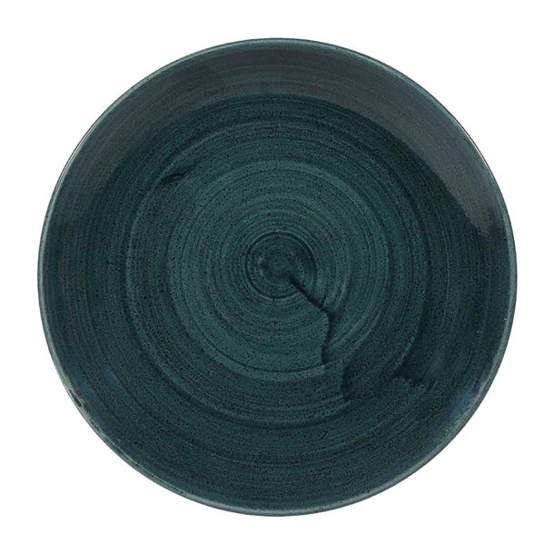 Churchill Stonecast Patina Coupe-Teller, rustikales Blaugrün, 217 mm, (12 Stück)