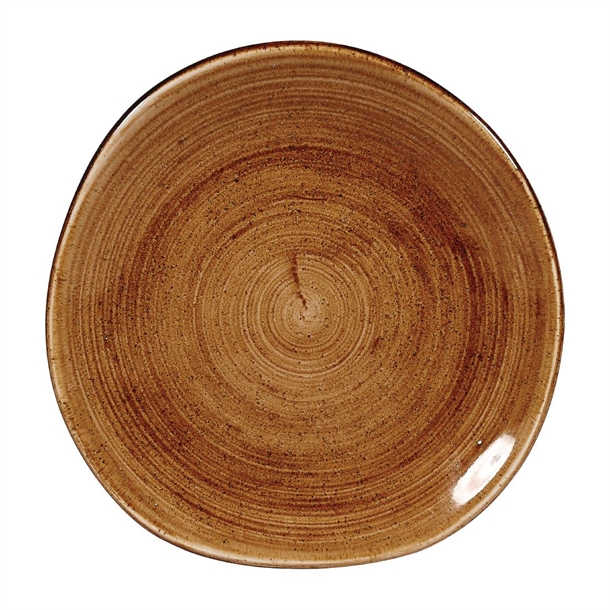 Stonecast Patina Vintage Copper Organic Round Plate 186mm 7 1/4"(Box 12)(Direct)