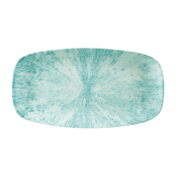 Stone Aquamarine Chefs Oblong PlateNo4 355x189mm 13 7/8x7 3/8" (Box 6) (B2B)