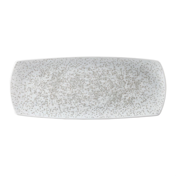 Menu Shades Caldera Chalk White Med Rect Plate355x140mm 14x5 3/4"(Box 6)(B2B)