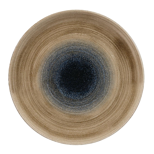 Churchill Stonecast Aqueous Bayou Taupe Coupe Plate288mm 11 1/4"(Box 12)(Direct)
