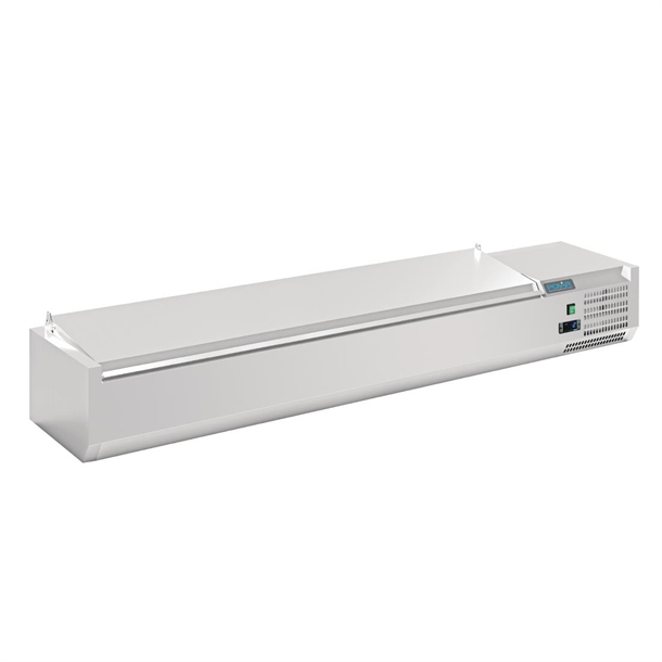 Polar G-Series Countertop Prep Fridge with Lid 8x 1/4GN with Hard Stainless Lid