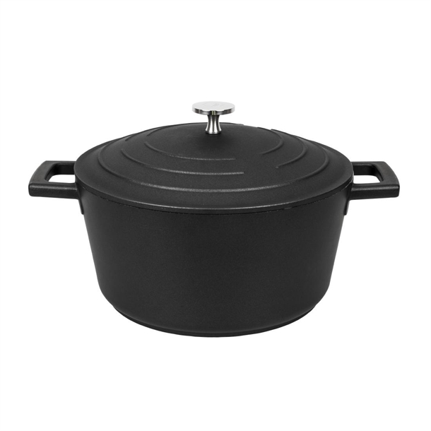 MasterClass Cast Aluminium Casserole Dish Black - 24cm 4Ltr