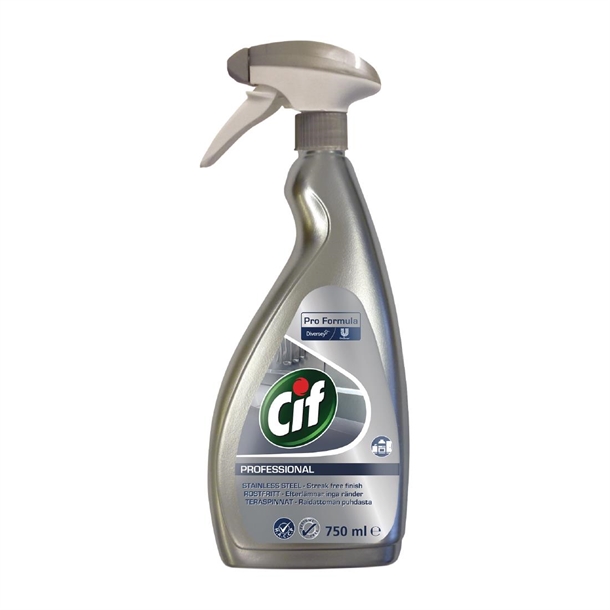 Cif Pro-Formula Glass & Stainless Steel Cleaner - 750ml