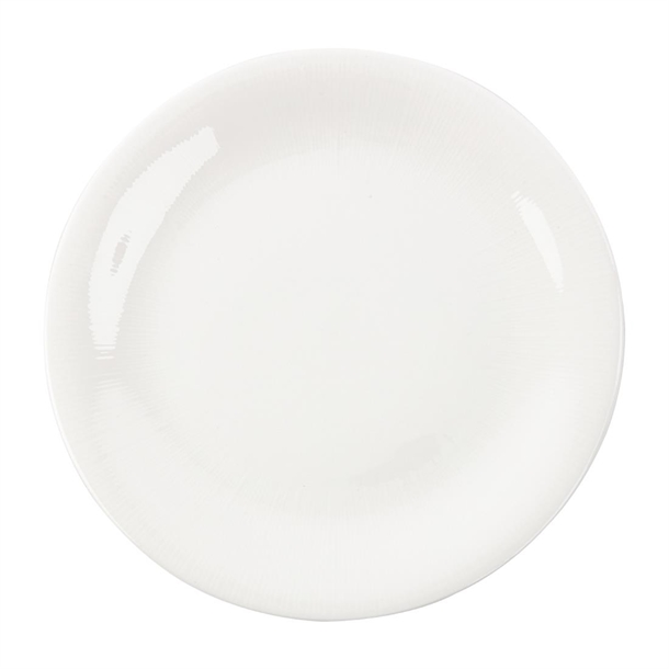 Royal Bone Ascot Embossed Coupe Plate - 225mm (Box 6)