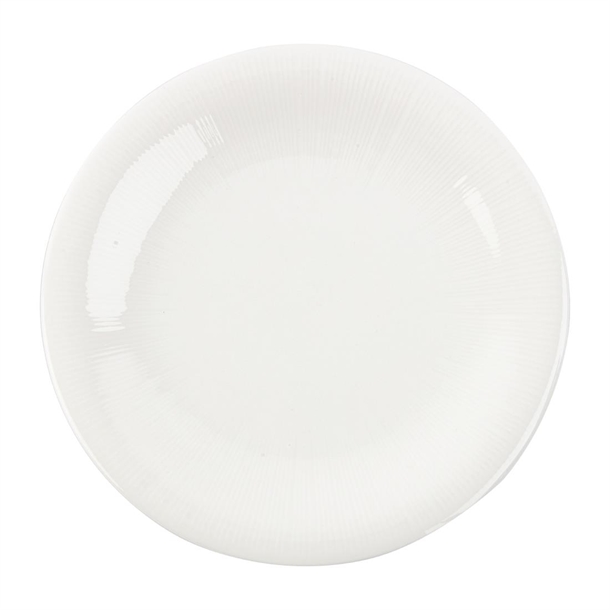 Royal Bone Ascot Embossed Coupe Plate - 180mm (Box 12)