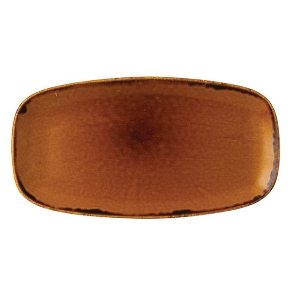 Dudson Harvest Chefs' Oblong Plate Brown 355x189mm 13 7/8x7 3/8"(Box 6) (Direct)