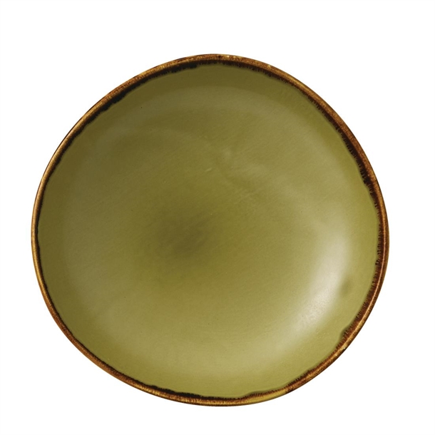 Dudson Harvest Trace Organic Bowl Green 253mm 9 7/8" 1100ml 38oz(Box 12)(B2B)