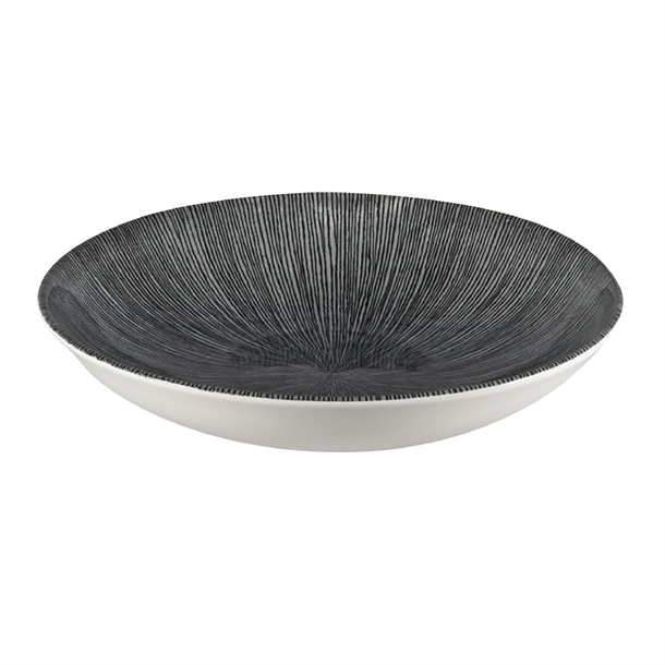 Churchill Studio Prints Agano Black Coupe Bowl 24.8cm 40oz (Box 12) (B2B)