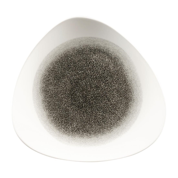 Churchill Studio Prints Raku Quartz Black Triangle Plate 26.5cm(Box 12) (Direct)
