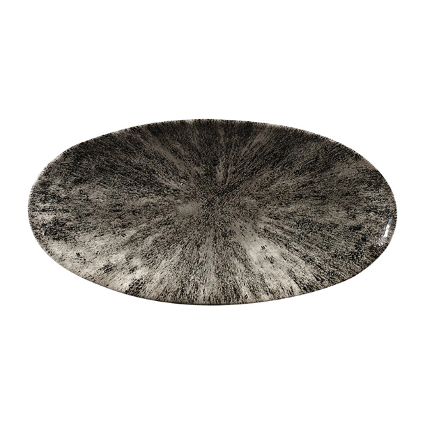 Churchill Studio Prints Stone Quartz Black Plate 29.9x15cm (Box 12) (B2B)