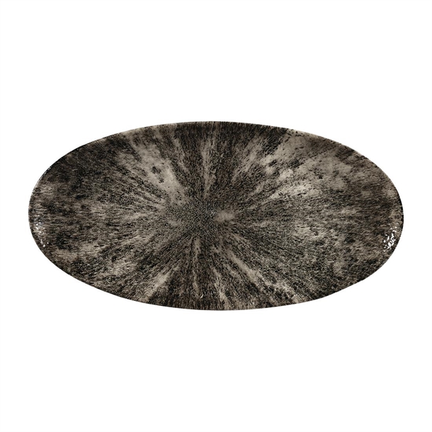 Churchill Studio Prints Stone Quartz Black Plate 34.7x17.3cm (Box 6) (B2B)