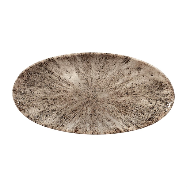 Churchill Studio Prints Stone Zircon Brown Plate - 299x150mm (Box 12) (Direct)