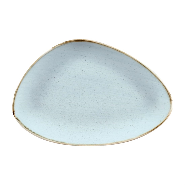 Churchill Stonecast Duck Egg Chefs Triangle Plate 30.4x20.5cm (Box 6) (B2B)