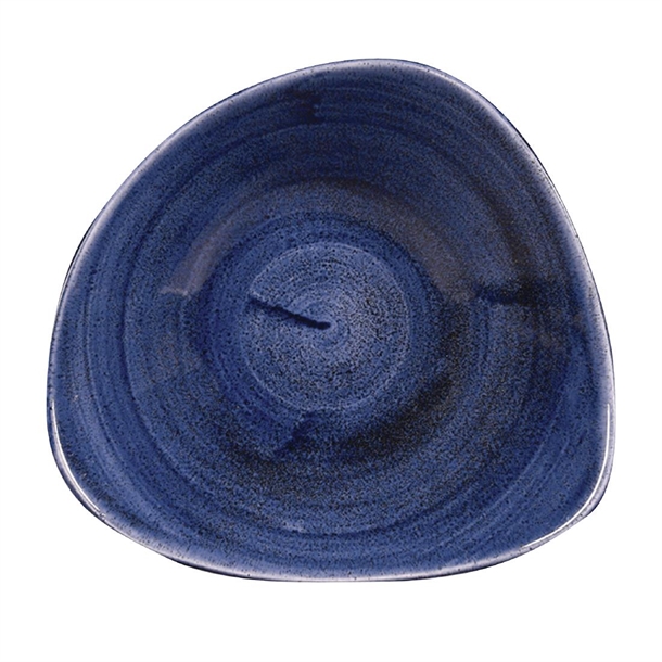 Churchill Stonecast Patina Cobalt Blue Triangle Bowl 23.5cm (Box 12) (Direct)