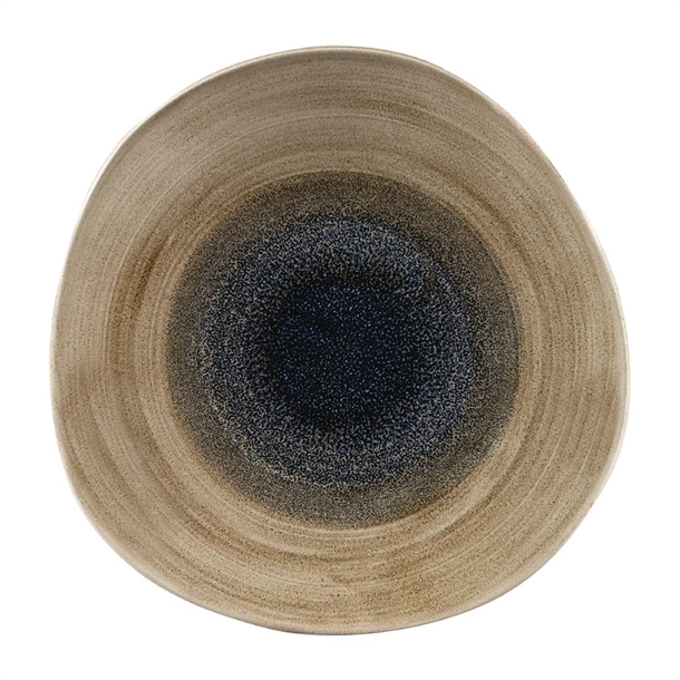 Churchill Stonecast Aqueous Bayou Taupe Organic Round Plate 286mm (Box 12) (B2B)
