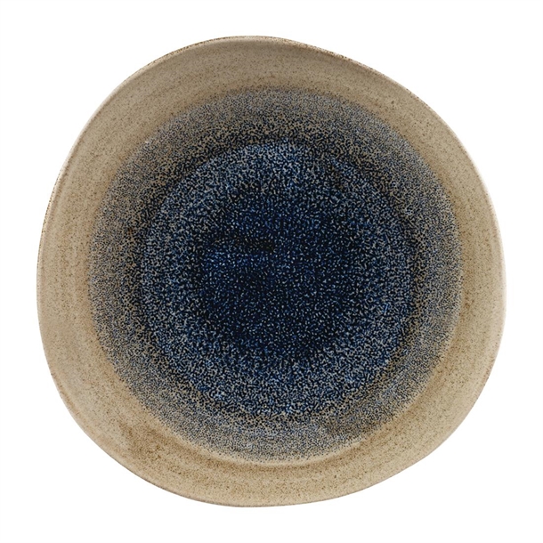 Churchill Stonecast Aqueous Bayou Taupe Organic Round Plate 210mm (Box 12) (B2B)