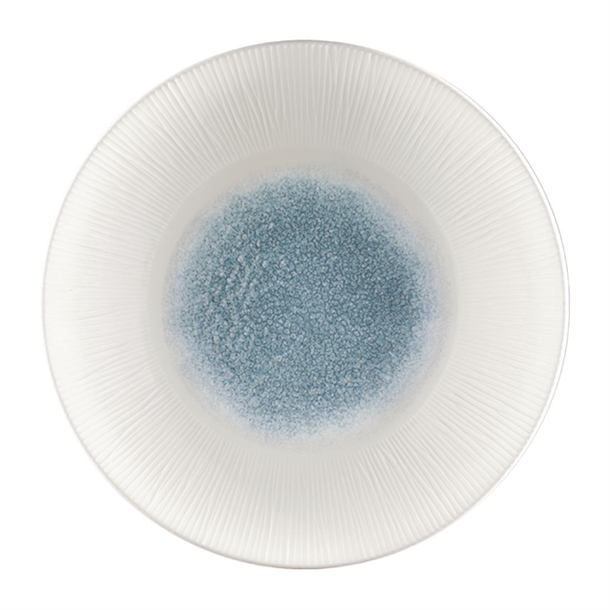 Churchill Bamboo Topaz Blue Centre Print Coupe Plate - 255mm (Box 12) (Direct)