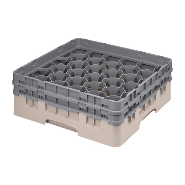 Cambro Camrack 30 Compartment Glass Rack Beige - Max Height 133mm (B2B)