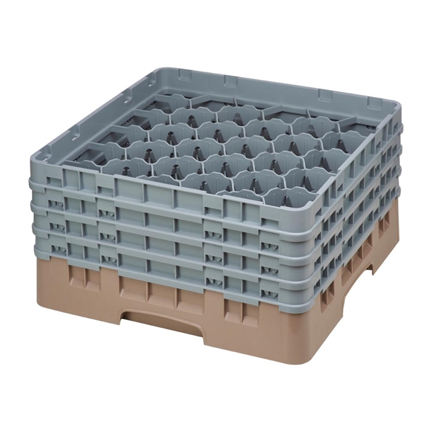 Cambro Camrack 30 Compartment Glass Rack Beige - Max Height 215mm (B2B)
