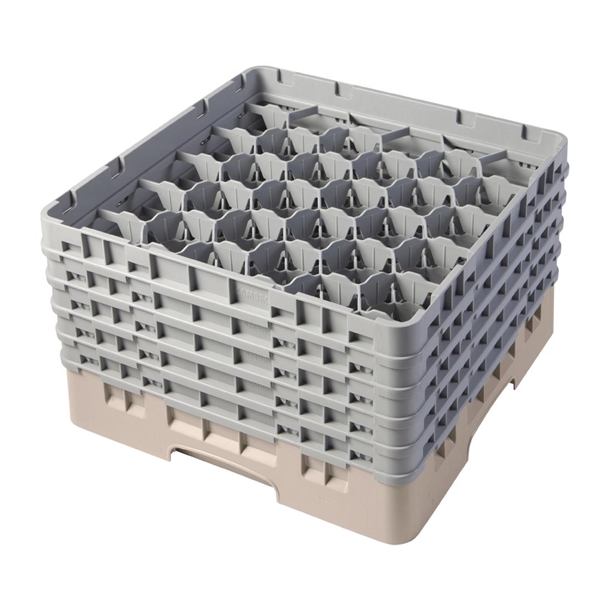 Cambro Camrack 30 Compartment Glass Rack Beige - Max Height 257mm (B2B)