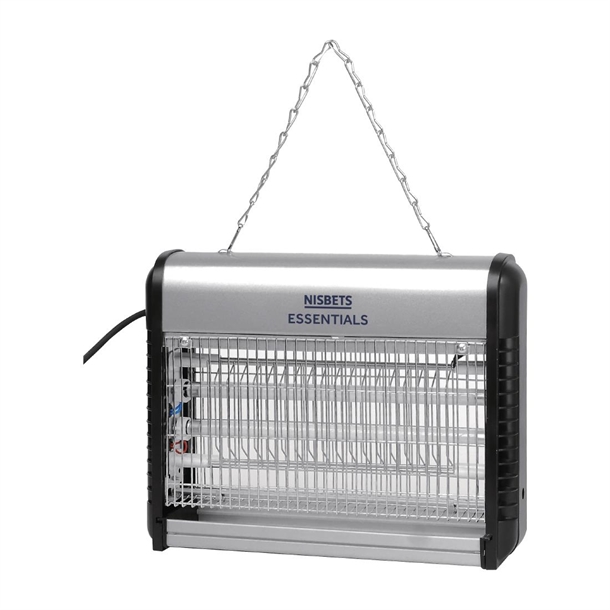Désinsectiseur UV Professionnel Nisbets Essentials 16W - Couverture 50m², 2 Tubes 8W, Bac Amovible - Pour Cuisine, Terrasse