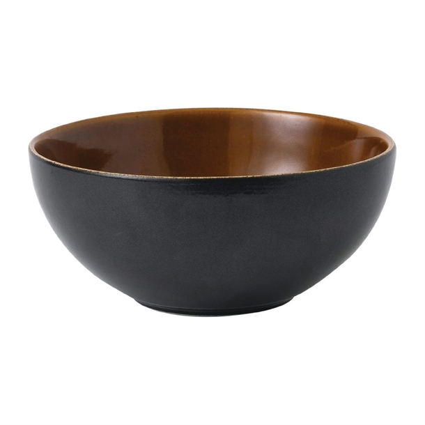 Churchill Nourish Nudelschüssel, schwarzer Onyx, zweifarbig, 183mm, (6 Stück)