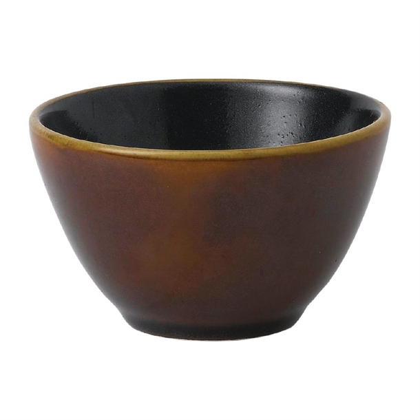 Churchill Super Vitrified Nourish, tiefe Schalen, zweifarbig, Zimtbraun, 102mm (12 Stück)