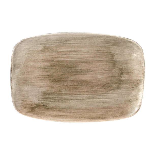 Stonecast Patina Antique Taupe Oblong Chefs Plate 13.5x9.25"(Box 6)(Direct)