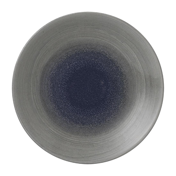 Churchill Stonecast Aqueous Fjord Grey Deep Coupe Plate 9 2/5" (Box 12) (Direct)