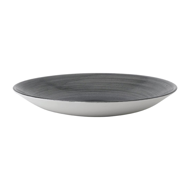 Churchill Stonecast Aqueous Fjord Grey Deep Coupe Plate - 11" (Box 12) (Direct)
