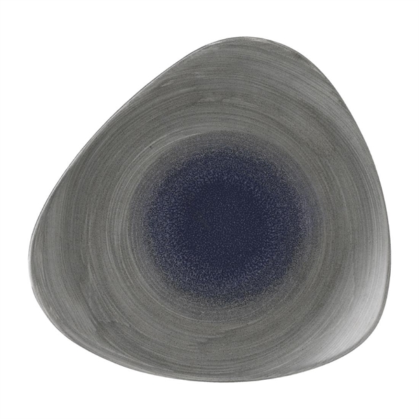 Churchill Stonecast Aqueous Fjord Grey Lotus Plate - 12" (Box 6) (Direct)