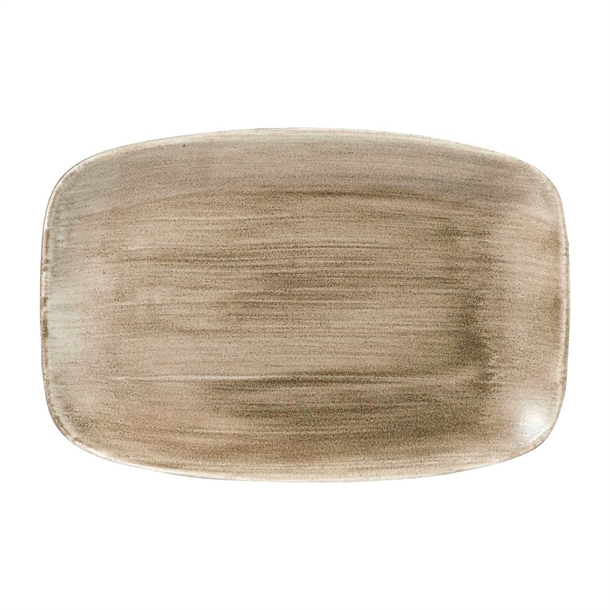 Churchill Stonecast Patina Antique Taupe Oblong Chefs Plate12x7.8(Box 6)(Direct)