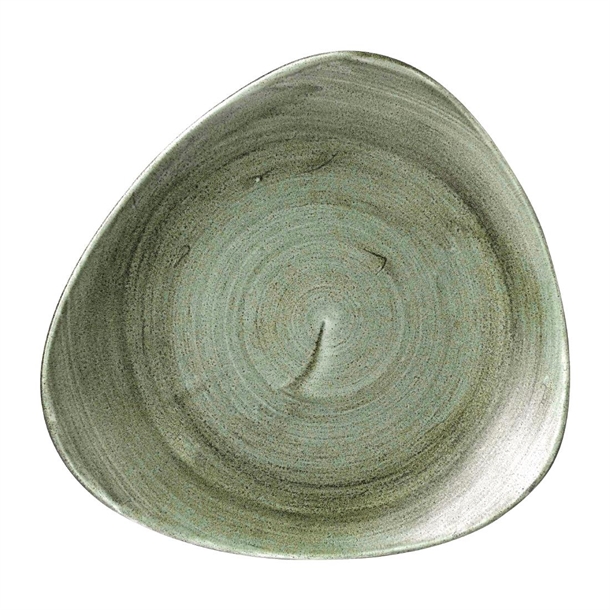 Churchill Stonecast Patina Burnished Green Lotus Plate 10" Box 12