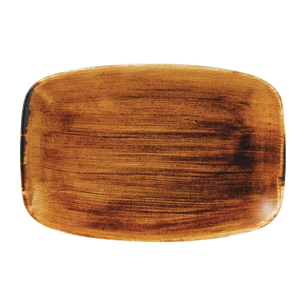 Stonecast Patina Vintage Copper Oblong Chefs Plate 12x7.8"(Box 6)(Direct)