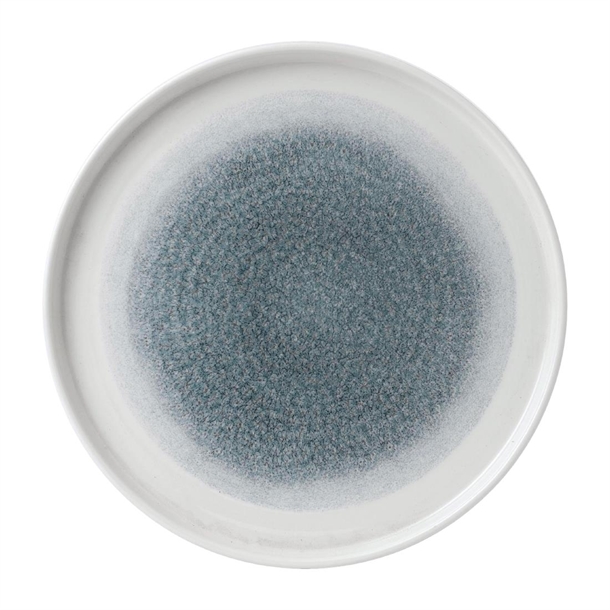 Churchill Raku Topaz Blue Walled Plate - 10 2/8" (Box 6) (Direct)