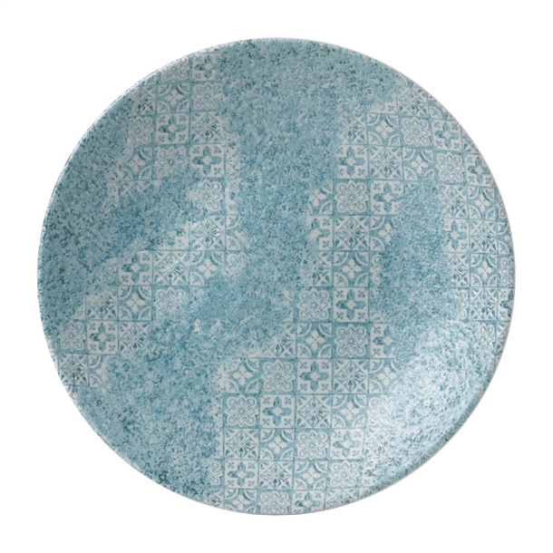 Churchill Aquamarine Med Tiles Deep Coupe Plate - 9 2/5" (Box 12) (Direct)