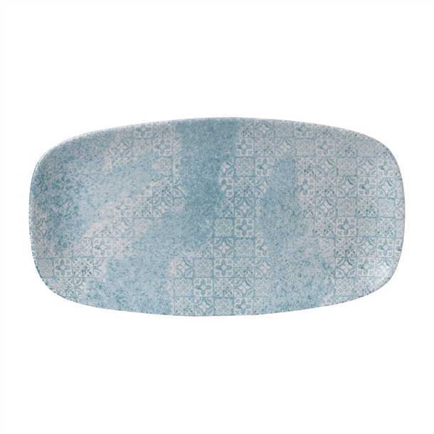 Churchill Aquamarine Med Tiles Chefs Oblong Plate 13 7/8x7 3/8" (Box 6) (Direct)