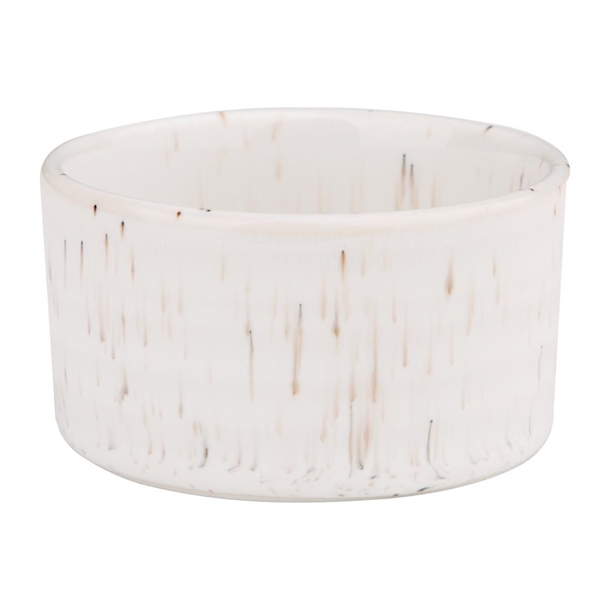 Olympia Cavolo White Speckle Dipping Dish - 67mm 2 2/3" (Box 12)