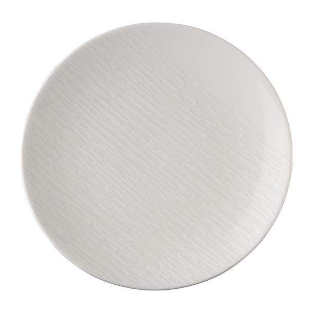 Royal Crown Derby Bark White Coupe Plate - 165mm (Box 6) (Direct)