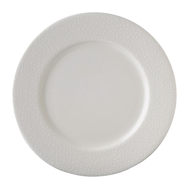 Royal Crown Derby Effervesce White Flat Rim Plate - 156mm (Box 6) (Direct)